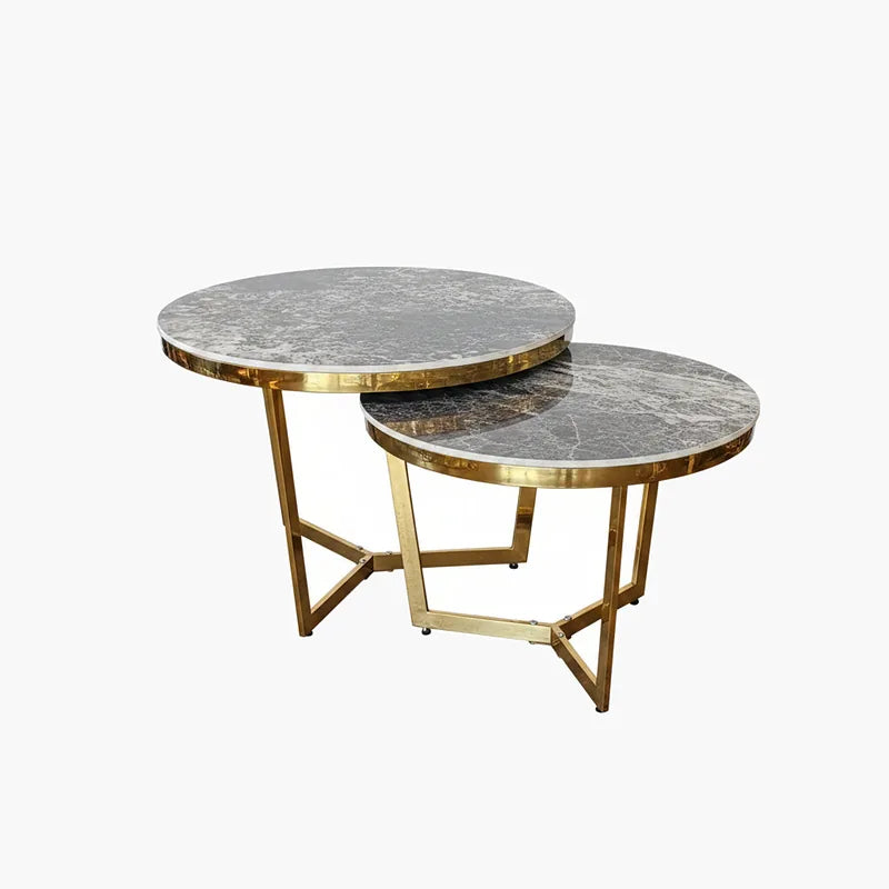 Marble-Top Side Table on #f8f8f8, white details preserved
