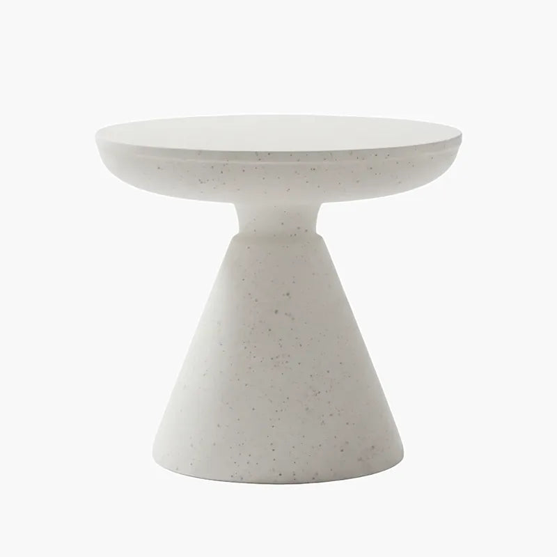 Rounded White Magnesium Coffee Table on #f8f8f8, white details preserved