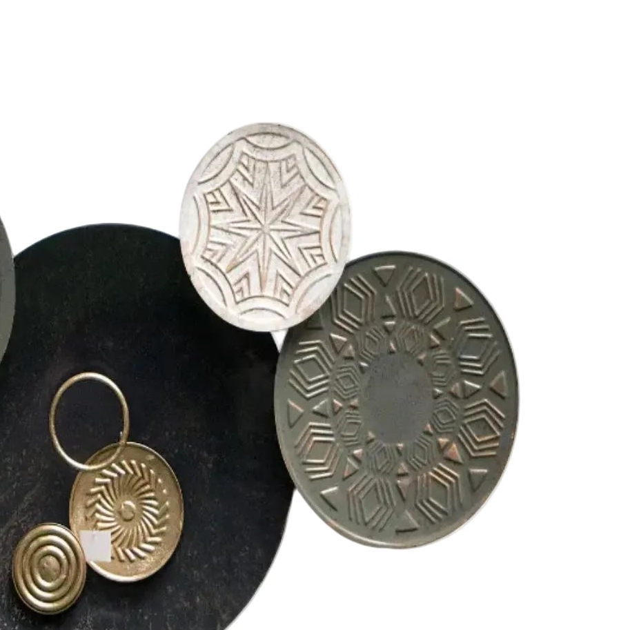 Mixed Metal Disc Wall Sculpture